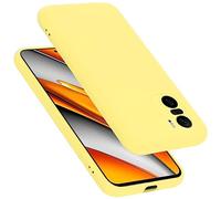 Cadorabo Funda de Silicona Compatible con Xiaomi Mi 11i / Poco F3, Funda Protectora de Cuerpo Completo para Mi 11i / Poco F3- Resistente a arañazos y Golpes Fina Funda de TPU - Liquid Amarillo