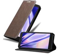 Cadorabo Funda Libro para Alcatel 1X 2019 en MARRÓN CAFÉ - Cubierta Proteccíon con Cierre Magnético, Tarjetero y Función de Suporte - Etui Case Cover Carcasa
