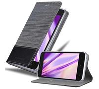 Cadorabo Funda Libro para BQ Aquaris X5 en Gris Negro - Cubierta Proteccíon con Cierre Magnético, Tarjetero y Función de Suporte - Etui Case Cover Carcasa