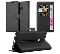 Cadorabo Funda Libro para Huawei P Smart 2018 / Enjoy 7S en Negro Fantasma - Cubierta Proteccíon con Cierre Magnético, Tarjetero y Función de Suporte - Etui Case Cover Carcasa
