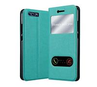 Cadorabo Funda Libro para Huawei P10 Plus en Turquesa Menta - Cubierta Proteccíon con Cierre Magnético, Función de Suporte y 2 Ventanas- Etui Case Cover Carcasa