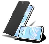 Cadorabo Funda Libro para Huawei P30 en Classy Negro - Cubierta Proteccíon con Cierre Magnético, Tarjetero y Función de Suporte - Etui Case Cover Carcasa