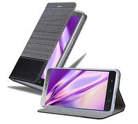Cadorabo Funda Libro para Lenovo P2 en Gris Negro - Cubierta Proteccíon con Cierre Magnético, Tarjetero y Función de Suporte - Etui Case Cover Carcasa