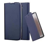 Cadorabo Funda Libro para LG K10 2016 en Classy Azul Oscuro - Cubierta Proteccíon con Cierre Magnético, Tarjetero y Función de Suporte - Etui Case Cover Carcasa