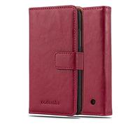 Cadorabo Funda Libro para Nokia Lumia 640 en Rojo Burdeos - Cubierta Proteccíon con Cierre Magnético, Tarjetero y Función de Suporte - Etui Case Cover Carcasa