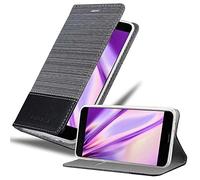 Cadorabo Funda Libro para OnePlus 5 en Gris Negro - Cubierta Proteccíon con Cierre Magnético, Tarjetero y Función de Suporte - Etui Case Cover Carcasa