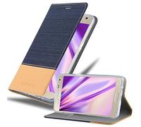 Cadorabo Funda Libro para Samsung Galaxy A5 2015 en Azul Oscuro MARRÓN - Cubierta Proteccíon con Cierre Magnético, Tarjetero y Función de Suporte - Etui Case Cover Carcasa