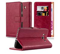 Cadorabo Funda Libro para Samsung Galaxy J7 2016 en Rojo Burdeos - Cubierta Proteccíon con Cierre Magnético, Tarjetero y Función de Suporte - Etui Case Cover Carcasa