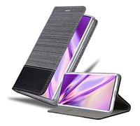 Cadorabo Funda Libro para Samsung Galaxy Note 10 Plus en Gris Negro - Cubierta Proteccíon con Cierre Magnético, Tarjetero y Función de Suporte - Etui Case Cover Carcasa