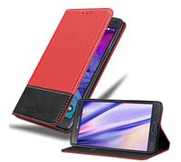 Cadorabo Funda Libro para Samsung Galaxy Note 4 en Rojo Negro - Cubierta Proteccíon con Cierre Magnético, Tarjetero y Función de Suporte - Etui Case Cover Carcasa