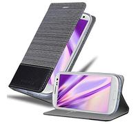Cadorabo Funda Libro para Samsung Galaxy S3 / S3 Neo en Gris Negro - Cubierta Proteccíon con Cierre Magnético, Tarjetero y Función de Suporte - Etui Case Cover Carcasa