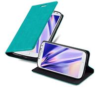 Cadorabo Funda Libro para Samsung Galaxy S4 en Turquesa Petrol - Cubierta Proteccíon con Cierre Magnético, Tarjetero y Función de Suporte - Etui Case Cover Carcasa