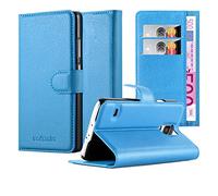 Cadorabo Funda Libro para Samsung Galaxy S5 / S5 Neo en Azul Pastel - Cubierta Proteccíon con Cierre Magnético, Tarjetero y Función de Suporte - Etui Case Cover Carcasa