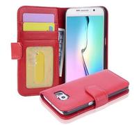 Cadorabo Funda Libro para Samsung Galaxy S6 en Rojo Infierno - Cubierta Proteccíon con Cierre Magnético e 3 Tarjeteros - Etui Case Cover Carcasa