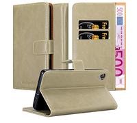 Cadorabo Funda Libro para Sony Xperia X en MARRÓN Capuchino - Cubierta Proteccíon con Cierre Magnético, Tarjetero y Función de Suporte - Etui Case Cover Carcasa