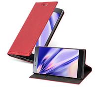 Cadorabo Funda Libro para Sony Xperia XZ1 Compact en Rojo Manzana - Cubierta Proteccíon con Cierre Magnético, Tarjetero y Función de Suporte - Etui Case Cover Carcasa