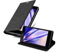 Cadorabo Funda Libro para Sony Xperia Z1 en Negro Antracita - Cubierta Proteccíon con Cierre Magnético, Tarjetero y Función de Suporte - Etui Case Cover Carcasa