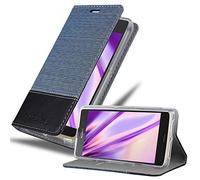 Cadorabo Funda Libro para Sony Xperia Z2 Compact en Azul Oscuro Negro - Cubierta Proteccíon con Cierre Magnético, Tarjetero y Función de Suporte - Etui Case Cover Carcasa