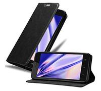 Cadorabo Funda Libro para WIKO Sunny 3 en Negro Antracita - Cubierta Proteccíon con Cierre Magnético, Tarjetero y Función de Suporte - Etui Case Cover Carcasa