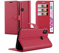 Cadorabo Funda Libro para Xiaomi Mi A2 / 6X en Rojo CARMÍN - Cubierta Proteccíon con Cierre Magnético, Tarjetero y Función de Suporte - Etui Case Cover Carcasa