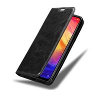 Cadorabo Funda Libro para Xiaomi RedMi Note 7 en Negro Antracita - Cubierta Proteccíon con Cierre Magnético, Tarjetero y Función de Suporte - Etui Case Cover Carcasa