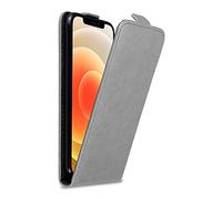 Cadorabo Funda para Apple iPhone 12 Mini in Gris Titanio - Cubierta Proteccíon Estilo Flip con Cierre Magnético - Etui Case Cover Carcasa