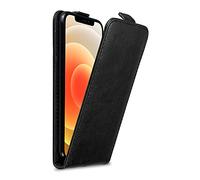 Cadorabo Funda para Apple iPhone 12 Mini in Negro Antracita - Cubierta Proteccíon Estilo Flip con Cierre Magnético - Etui Case Cover Carcasa