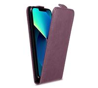 Cadorabo Funda para Apple iPhone 13 in ORQUÍDEA Violeta - Cubierta Proteccíon Estilo Flip de Cuero Sintético Liso - Etui Case Cover Carcasa