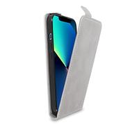 Cadorabo Funda para Apple iPhone 13 Mini in Gris Roca - Cubierta Proteccíon Estilo Flip de Cuero Sintético Liso - Etui Case Cover Carcasa