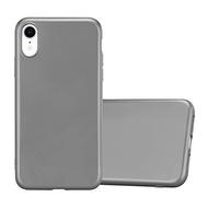 Cadorabo Funda para Apple iPhone XR en Metallic Gris - Cubierta Proteccíon de Silicona TPU Delgada e Flexible con Antichoque - Gel Case Cover Carcasa Ligera