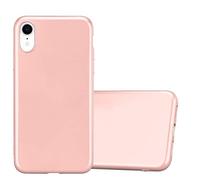Cadorabo Funda para Apple iPhone XR en Metallic Oro Rosa - Cubierta Proteccíon de Silicona TPU Delgada e Flexible con Antichoque - Gel Case Cover Carcasa Ligera