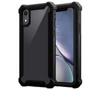 Cadorabo Funda para Apple iPhone XR en Negro Aliso -2-en-1 Cubierta con Borde Silicona TPU y Espalda Acrílico - Case Cover Carcasa Protectora Ligera