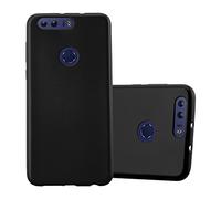 Cadorabo Funda para Honor 8 en Metallic Negro - Cubierta Proteccíon de Silicona TPU Delgada e Flexible con Antichoque - Gel Case Cover Carcasa Ligera