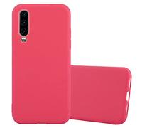 Cadorabo Funda para Huawei P30 en Candy Rojo - Cubierta Proteccíon de Silicona TPU Delgada e Flexible con Antichoque - Gel Case Cover Carcasa Ligera