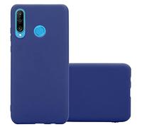 Cadorabo Funda para Huawei P30 Lite en Candy Azul Oscuro - Cubierta Proteccíon de Silicona TPU Delgada e Flexible con Antichoque - Gel Case Cover Carcasa Ligera