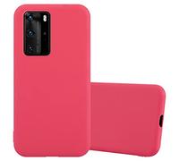Cadorabo Funda para Huawei P40 Pro en Candy Rojo - Cubierta Proteccíon de Silicona TPU Delgada e Flexible con Antichoque - Gel Case Cover Carcasa Ligera