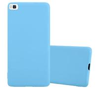 Cadorabo Funda para Huawei P8 en Candy Azul - Cubierta Proteccíon de Silicona TPU Delgada e Flexible con Antichoque - Gel Case Cover Carcasa Ligera