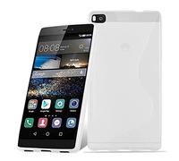 Cadorabo Funda para Huawei P8 en Semi Transparente - Cubierta Proteccíon de Silicona TPU Delgada e Flexible con Antichoque - Gel Case Cover Carcasa Ligera