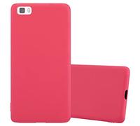 Cadorabo Funda para Huawei P8 Lite en Candy Rojo - Cubierta Proteccíon de Silicona TPU Delgada e Flexible con Antichoque - Gel Case Cover Carcasa Ligera