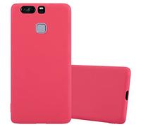 Cadorabo Funda para Huawei P9 en Candy Rojo - Cubierta Proteccíon de Silicona TPU Delgada e Flexible con Antichoque - Gel Case Cover Carcasa Ligera