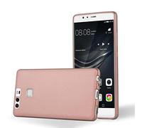 Cadorabo Funda para Huawei P9 en Metallic Oro Rosa - Cubierta Proteccíon de Silicona TPU Delgada e Flexible con Antichoque - Gel Case Cover Carcasa Ligera