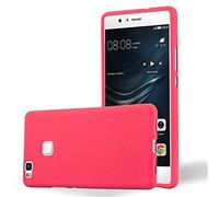 Cadorabo Funda para Huawei P9 Lite en Frost Rojo - Cubierta Proteccíon de Silicona TPU Delgada e Flexible con Antichoque - Gel Case Cover Carcasa Ligera