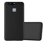 Cadorabo Funda para Huawei P9 Plus en Metallic Negro - Cubierta Proteccíon de Silicona TPU Delgada e Flexible con Antichoque - Gel Case Cover Carcasa Ligera
