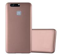 Cadorabo Funda para Huawei P9 Plus en Metallic Oro Rosa - Cubierta Proteccíon de Silicona TPU Delgada e Flexible con Antichoque - Gel Case Cover Carcasa Ligera