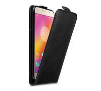 Cadorabo Funda para Lenovo P2 in Negro Antracita - Cubierta Proteccíon Estilo Flip con Cierre Magnético - Etui Case Cover Carcasa
