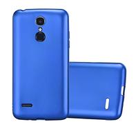 Cadorabo Funda para LG K8 2017 en Metallic Azul - Cubierta Proteccíon de Silicona TPU Delgada e Flexible con Antichoque - Gel Case Cover Carcasa Ligera