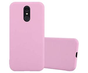 Cadorabo Funda para LG Q7 en Candy Rosa - Cubierta Proteccíon de Silicona TPU Delgada e Flexible con Antichoque - Gel Case Cover Carcasa Ligera