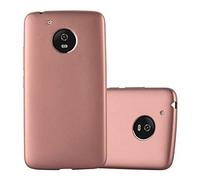Cadorabo Funda para Motorola Moto G5 en Metallic Oro Rosa - Cubierta Proteccíon de Silicona TPU Delgada e Flexible con Antichoque - Gel Case Cover Carcasa Ligera