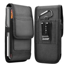 Cadorabo Funda para móvil con Clip para cinturón Compatible con Huawei P Smart Z/Y9 Prime 2019/Enjoy 10 Plus en Negro - Práctica Funda Protectora con mosquetón Case Cover con Soporte para bolígrafo