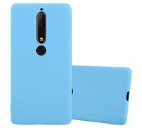 Cadorabo Funda para Nokia 6 2018 / Nokia 6.1 en Candy Azul - Cubierta Proteccíon de Silicona TPU Delgada e Flexible con Antichoque - Gel Case Cover Carcasa Ligera